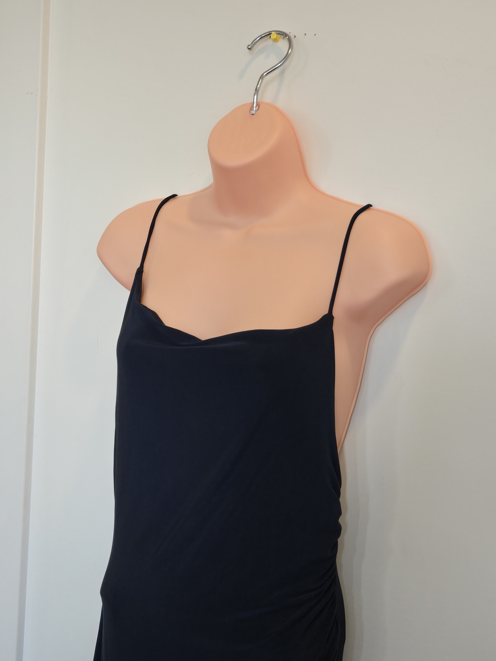 Pull&Bear Navy Cowl Neck Ruched Maxi Dress Size M - Picture 4 of 8